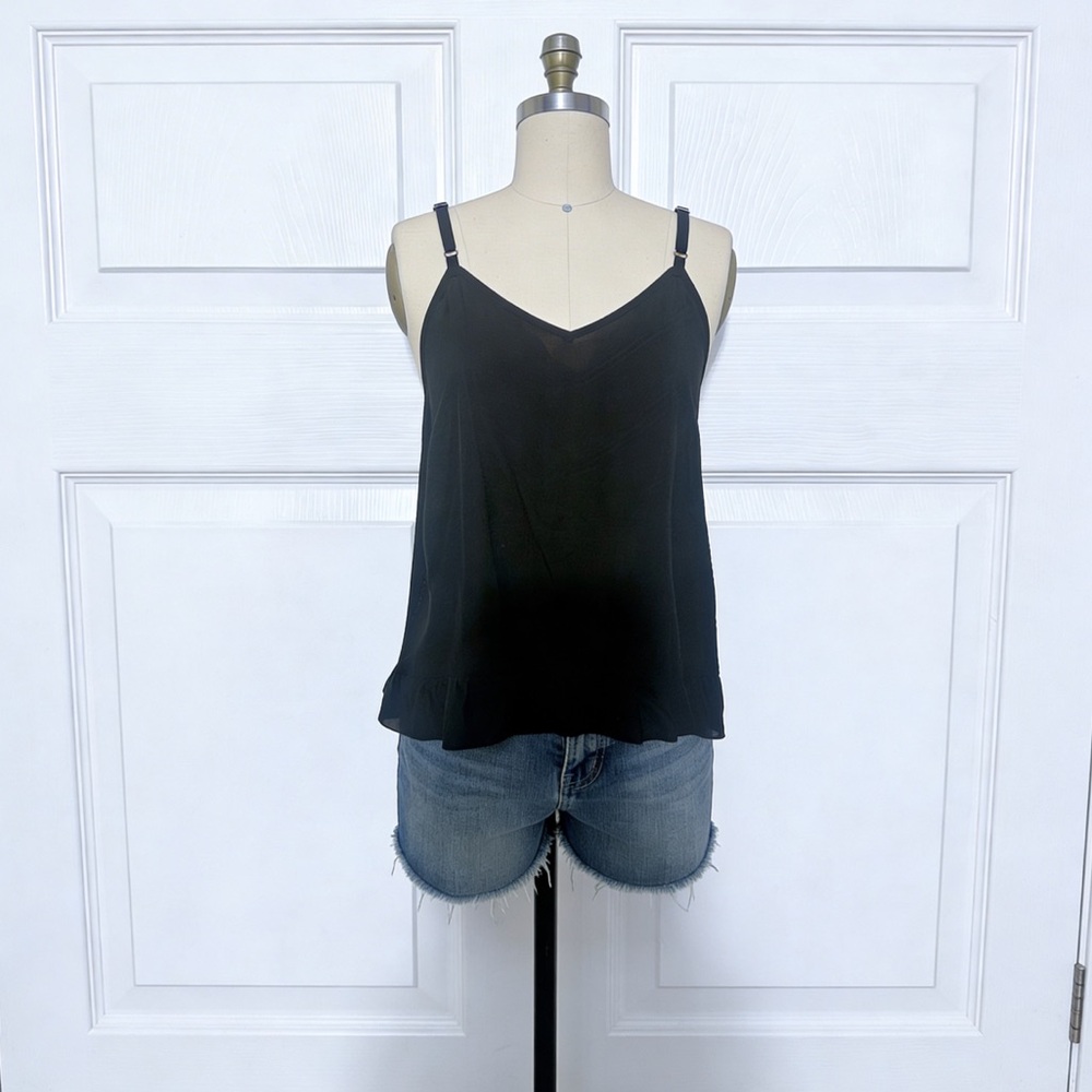 🤍HP🤍Madewell Elegant Black Silk Camisole Top - Picture 4 of 7